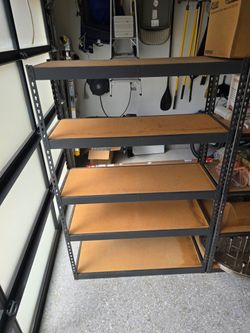 Heavy duty garage shelves