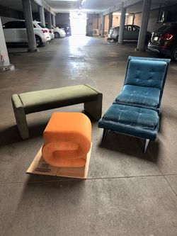 3 Piece Color Block Furniture Bundle 🧡💚💙