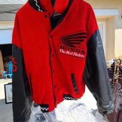 Honda Red Riders Leather Jacket XL