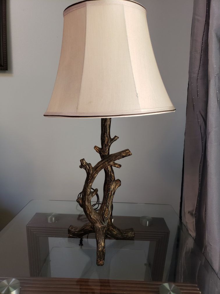 2x Tree branch lamps w/ shade