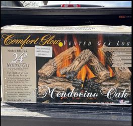 Comfort Glow Vented Gas Logs 24” Natural Gas NEW