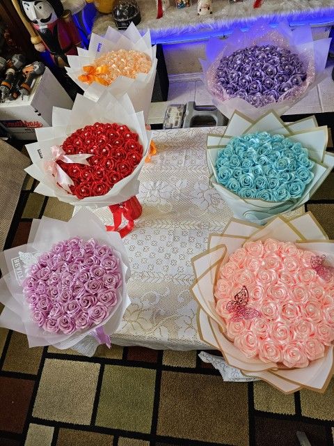 3 Dozen ribbon rose 🌹 bouquet for any occasion