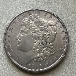 1890 P Morgan Silver Dollar AU Condition 90% Silver 