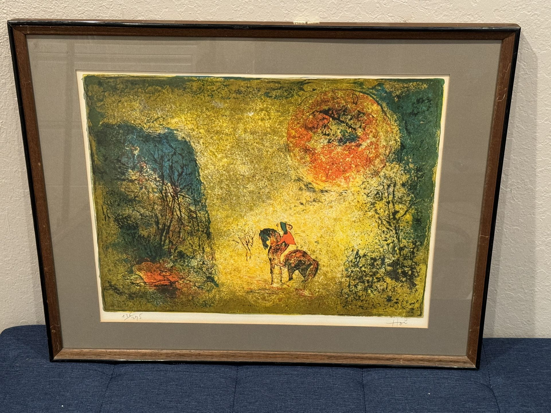HOI LEBADANG (b.1921, d.2015) - "Sun and Horse" - Rare Signed Lithograph 135/275