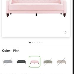 Pink Tufted Sofa 