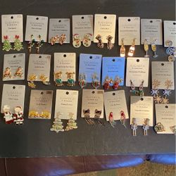 Christmas Earrings By Sugarfix seven dollars each
