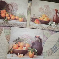 Set Of 3 Canvas Wall Decor NO Flaws Like New  Selling Together