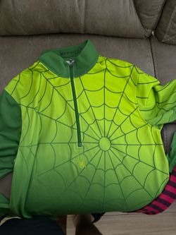 Spyder Quarter-Zip Pullover Green Spider Web