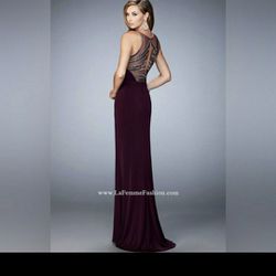 "Le Femme" Purple Prom Dress Size 0