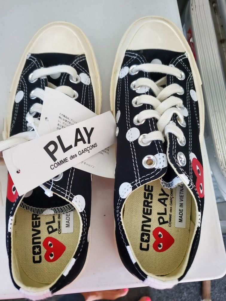 Brand New Polka-dot With Heart Converse Sz 5
