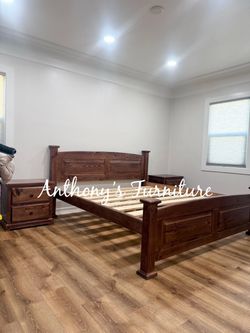 New King Bed Frame - No Mattress
