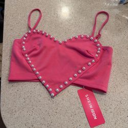 Shein pink top