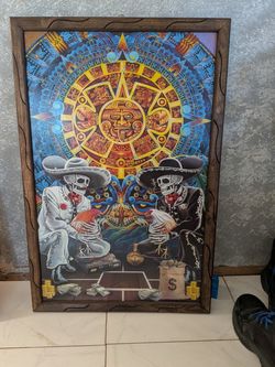 Framed art Gallos Marachi skull
