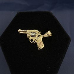 14K2T Revolver CZ Pendant 
