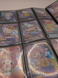 NEW Sanrio Trading Card Set (110 Cards) in Teal Binder