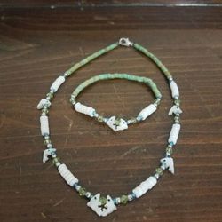 REAL SEASHELLS / Dolphin Necklace & Bracelet