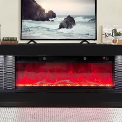Color Changing Fireplace TV Stand 