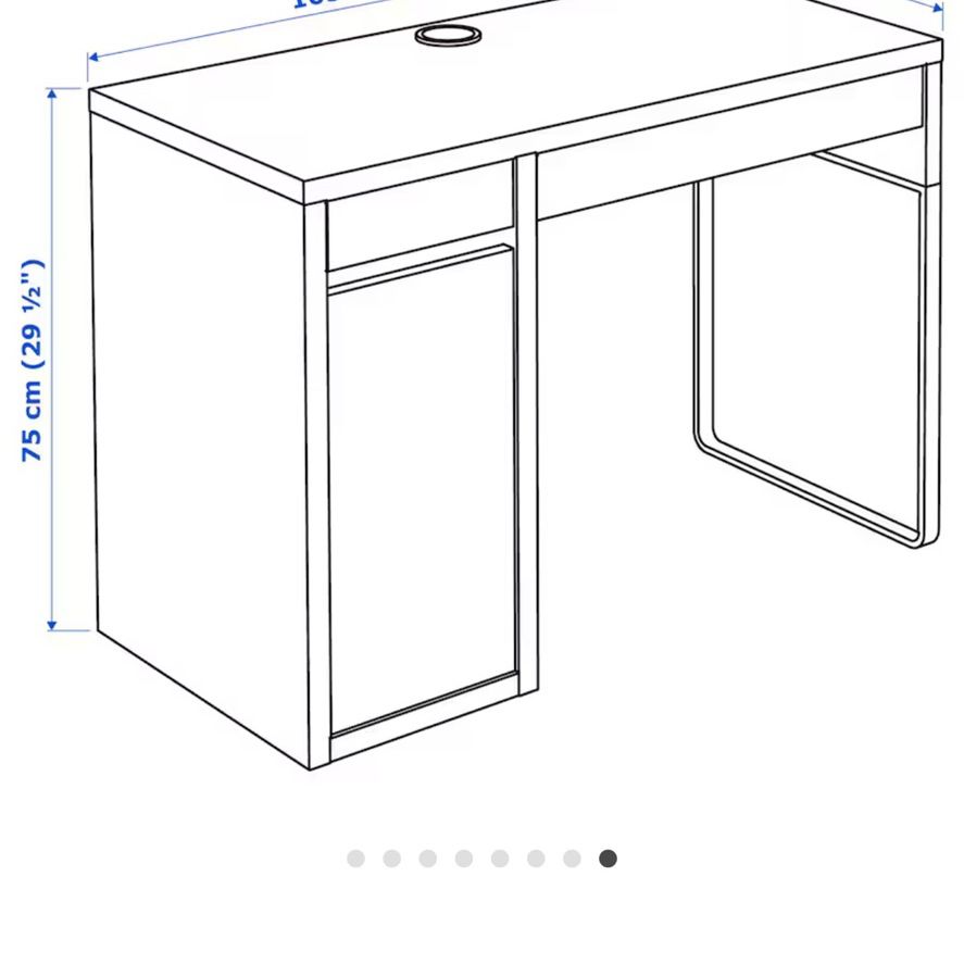 IKEA Micke Desk W/ Added (detachable) Top Credenza