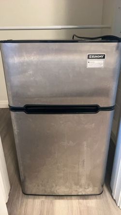 EUHOMY 3.2 Cu.Ft Mini Fridge with Freezer – Stainless St