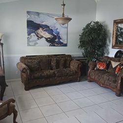 2 Antique Sofa (1 Sofa & 1 Loveseat) 