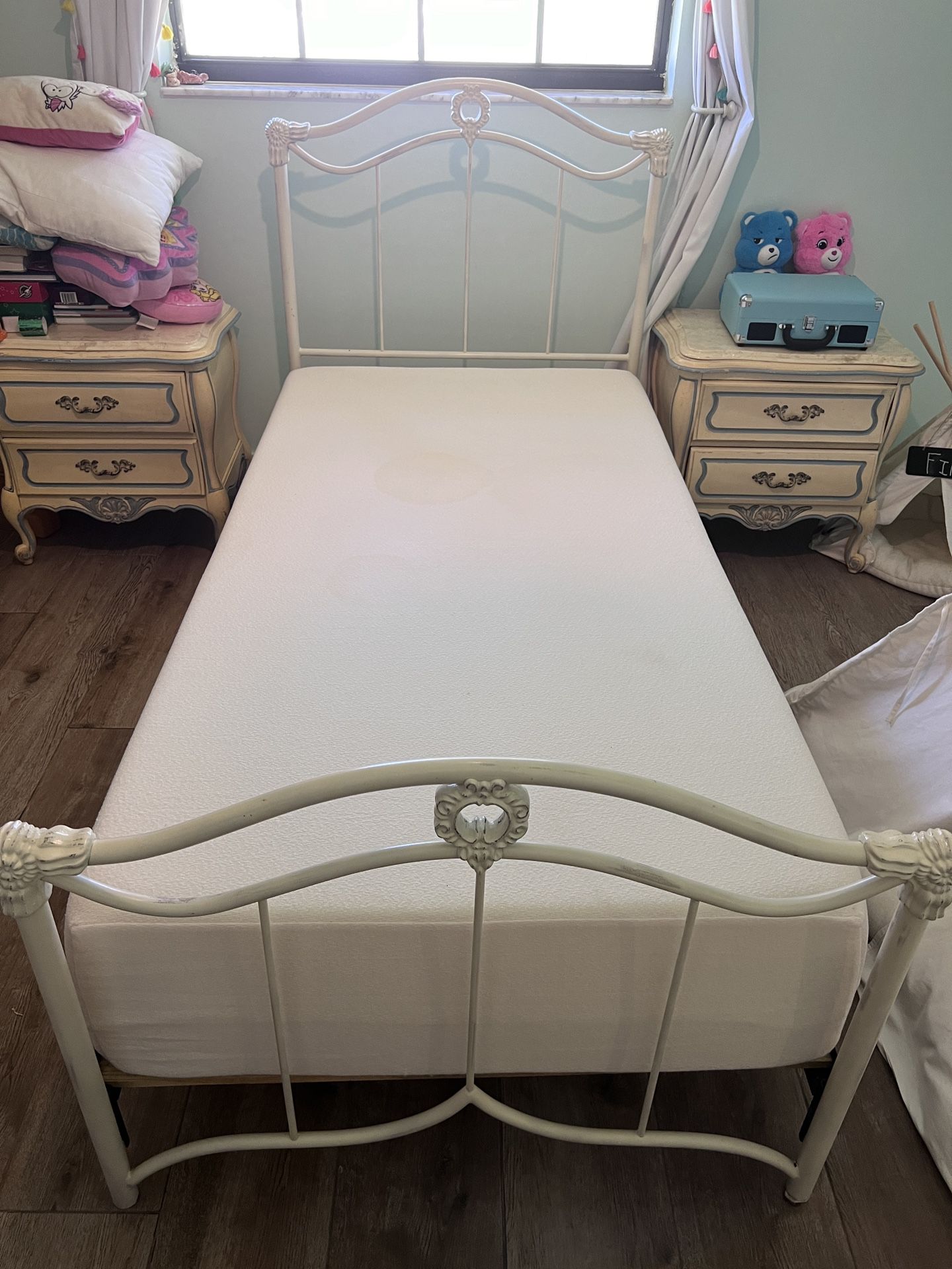 Vintage Cast Iron Twin Bed Frame
