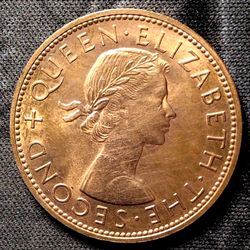 1957 New Zealand One Penny 