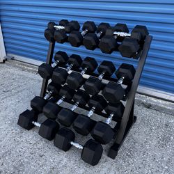 Dumbell Set With Rack Still Brand New In The Box!