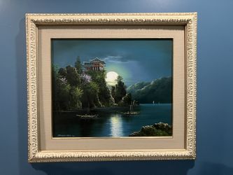 Stunning Oil On Canvas Painting by SUH JIN HEE 1994 Framed 39.5”W x 29”H