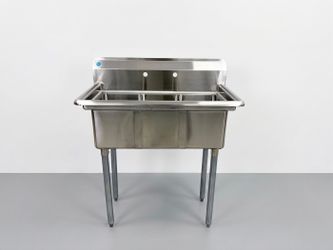 NSF 35 ins Stainless Steel Three Compartment Sink HN-C3T101410