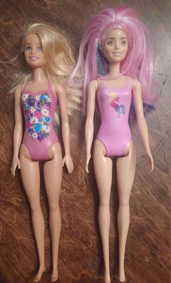 Two "Pink Bikini" Barbie Dolls By Mattel