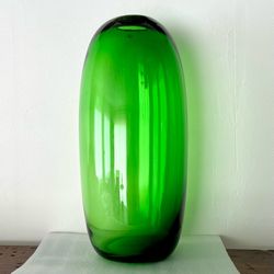 Large Vintage Green IKEA Stockholm Vase Handmade w/ Orig. Label Approx. 15.5” Tall