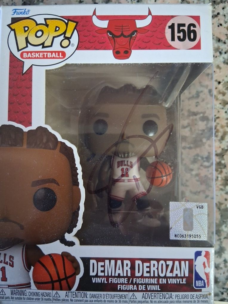 Demar Deroan Signed Funko With Psa/dna Cert And Sticker