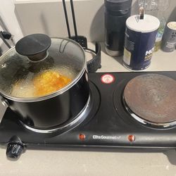 Elite Gourmet Double Burner 1500W Electric Hot Plate 