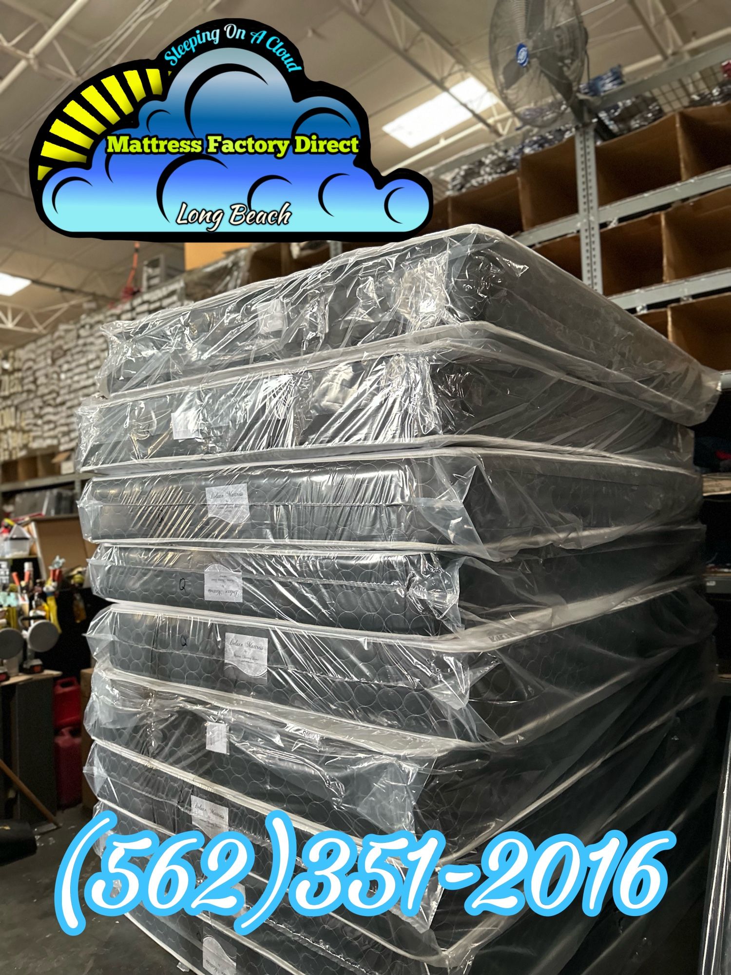 Queen Firm Standard Deluxe Black & White Mattress Colchon Firme