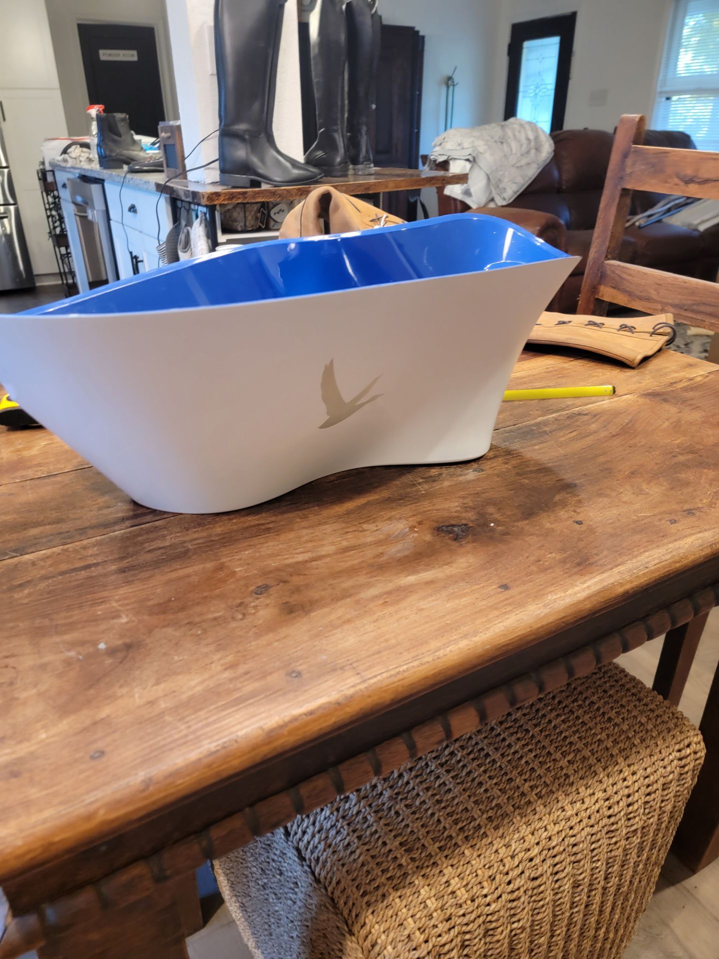 Gray goose ice container