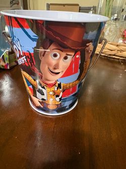 6” Woody and Buzz metal pail