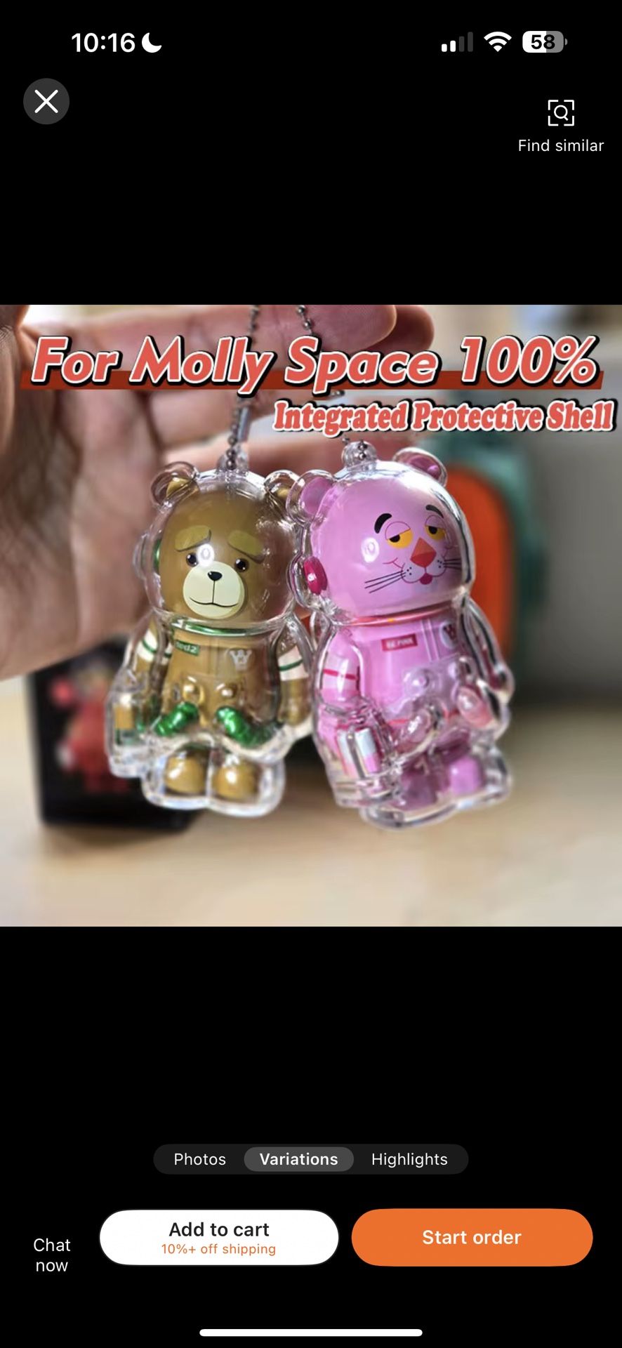 Protective Mega Space Molly Case Keychains