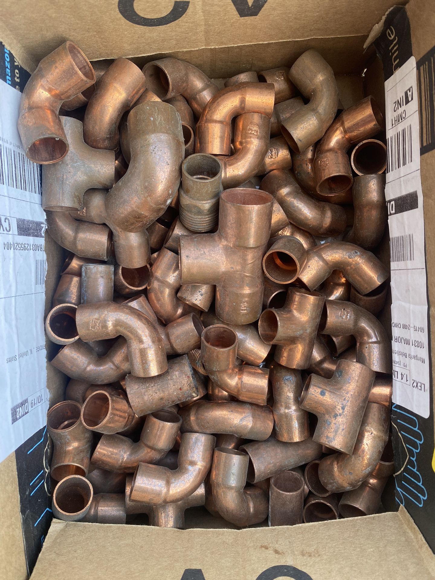 Copper different size
