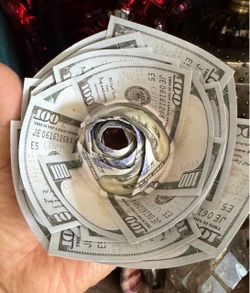Hand made money roses small med and large