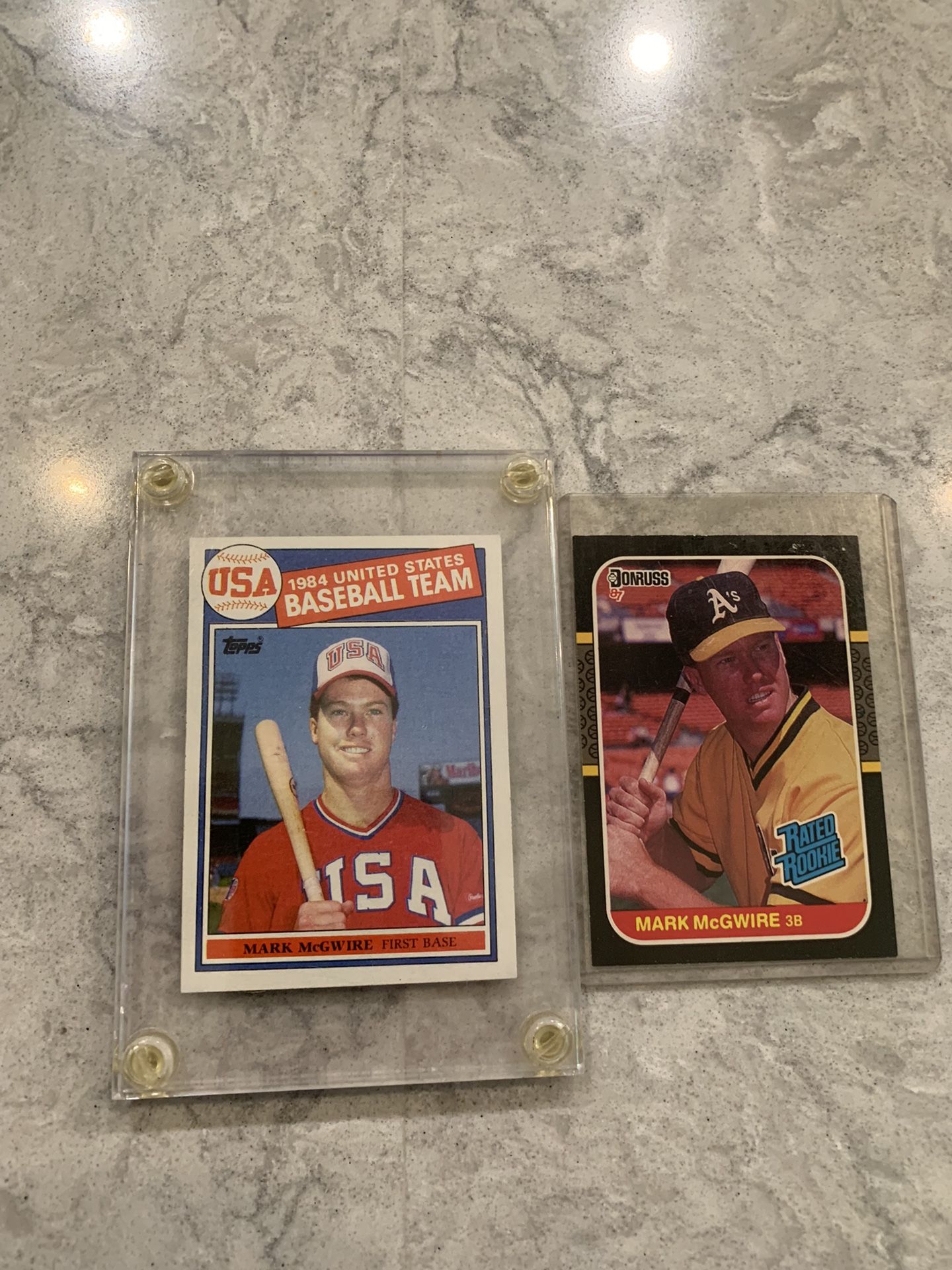 Mark McGwire Rookie And USA Baseball Cards