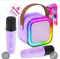 IROO Mini Karaoke Machine For Kids With Bluetooth, Light Purple