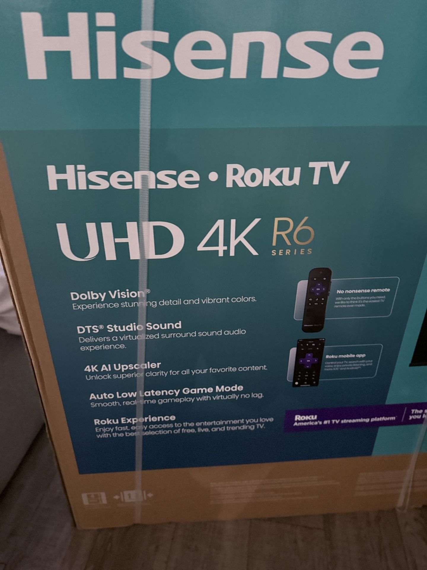 His en 75” Class 4k UHD LED Roku Smart Tv