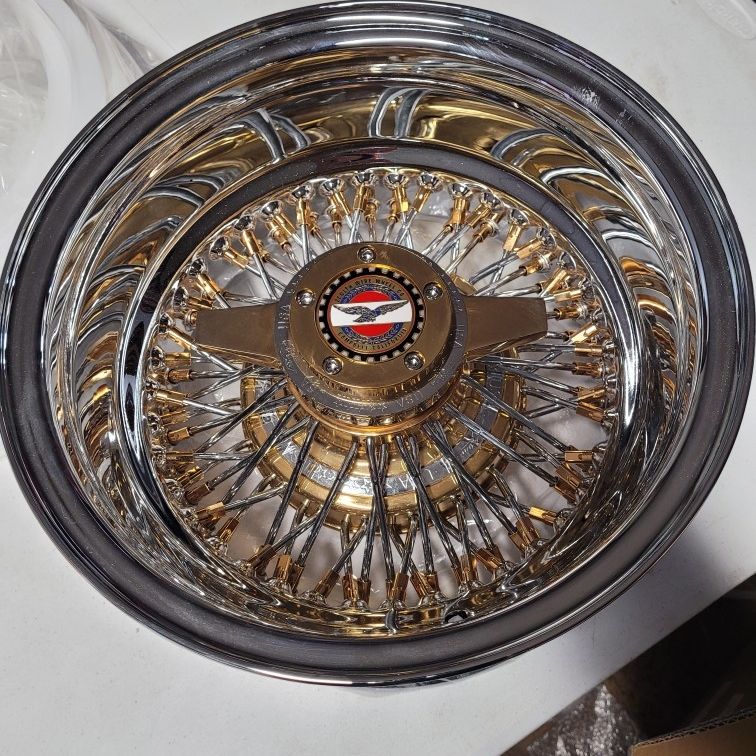 Zenith Rims 13 Inch 13x7 Gold Centers Zenith With Chrome Ring Remington Tires 155 80 13 for ...