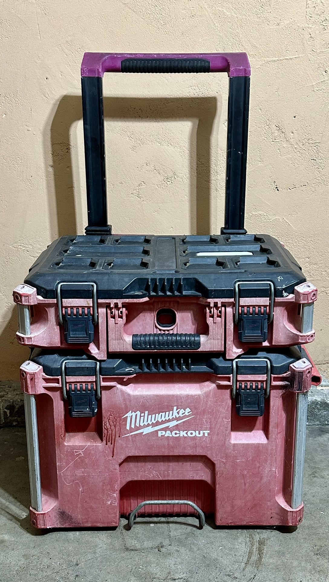 Milwaukee Packout Rolling Tool Box - W/ Medium Red Tool Box