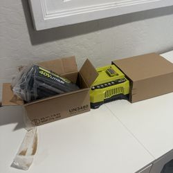 Ryobi Battery And Rapid Charger. New