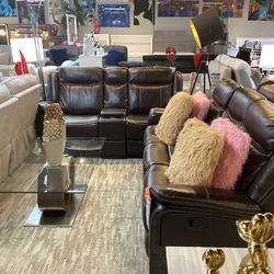 Beautiful Furniture Sofa Loveseat 2 Manuel Recliners On Sale Now For $999 Best Price Best Deal