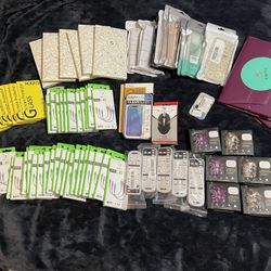 Large Lot Of Cell Phone Accessories And Other Electronic Items NEW