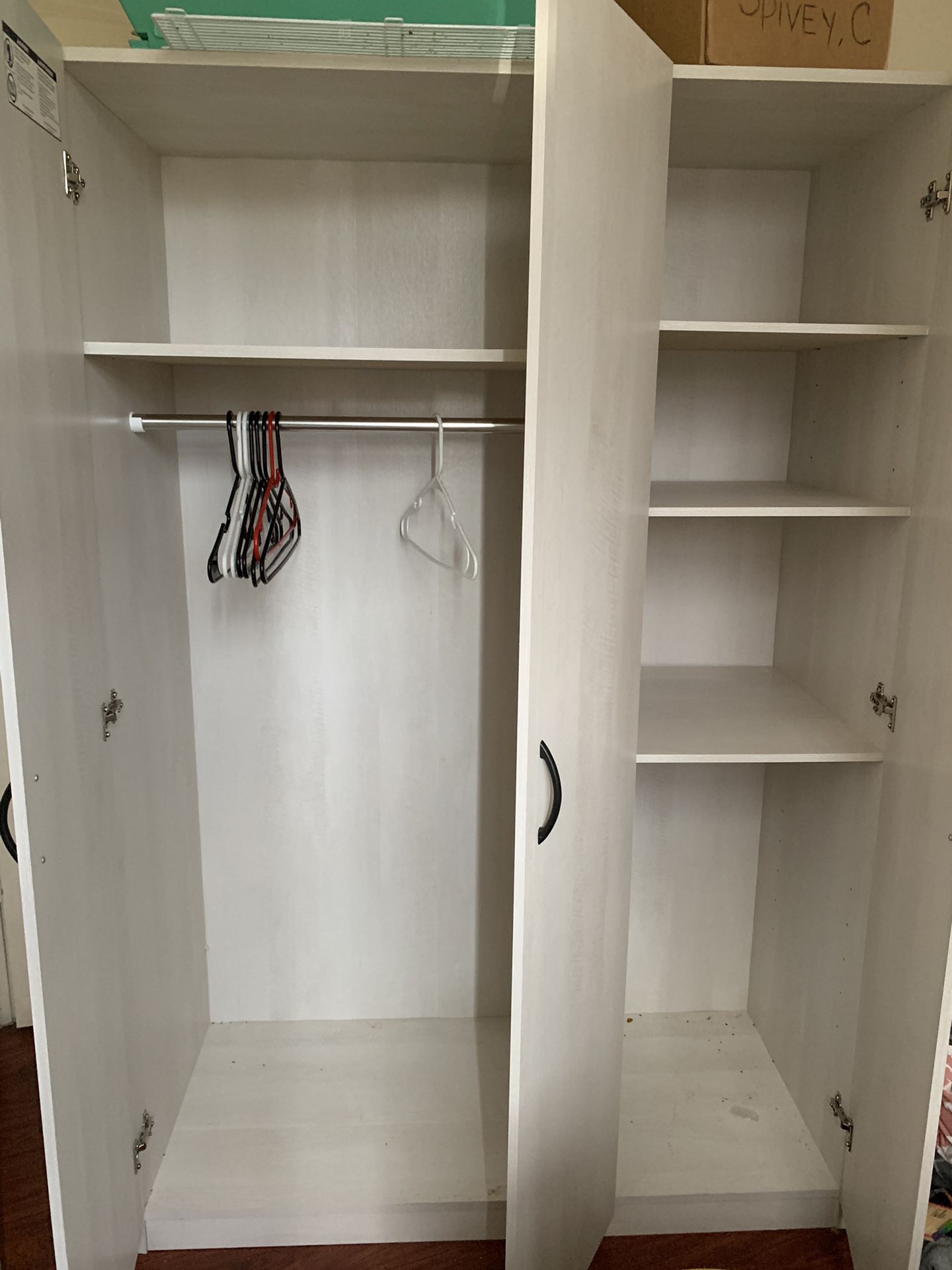 3 Door Wardrobe Closet Storage (Portable) 