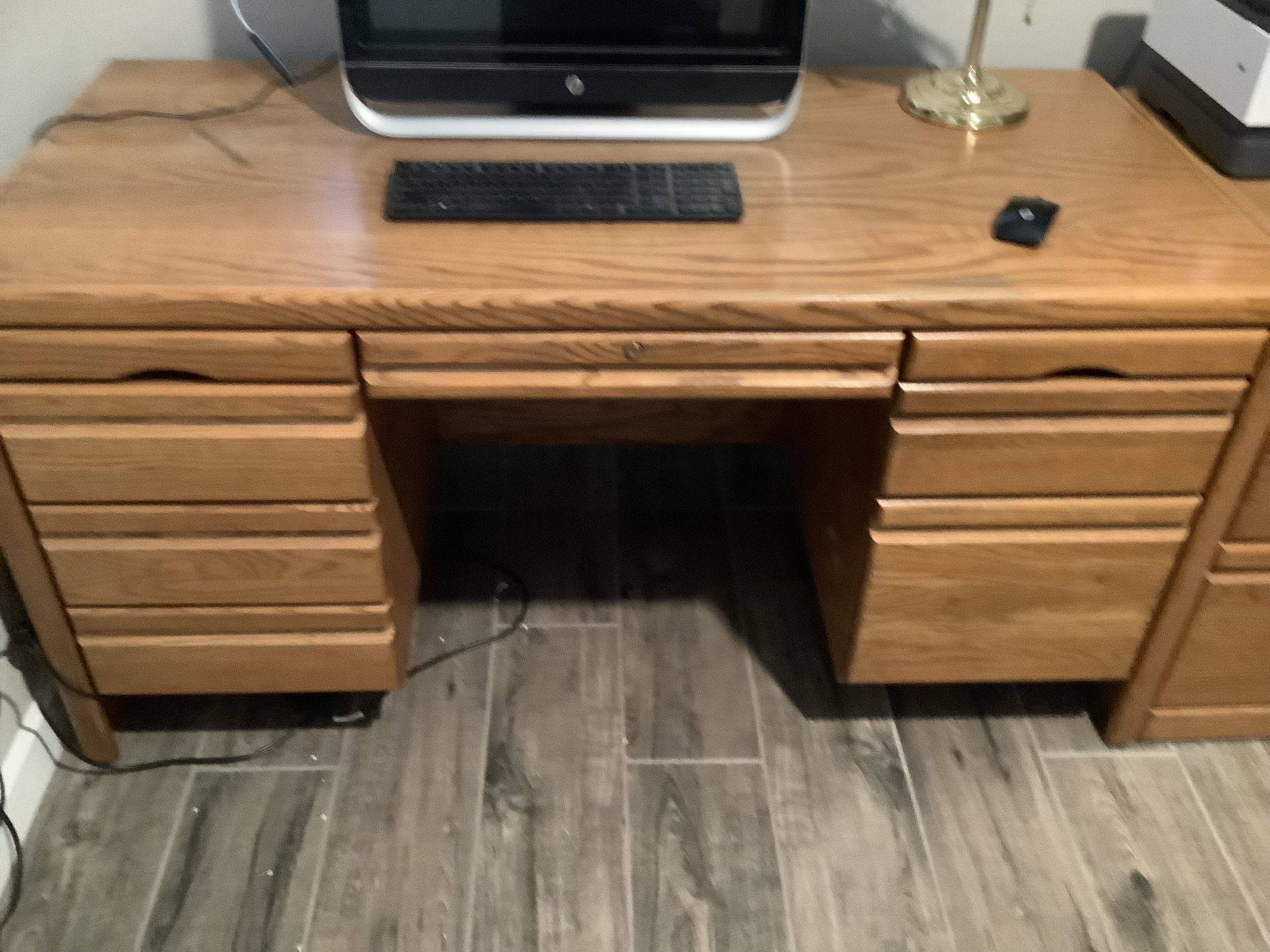 Desk w/ File Cabinet