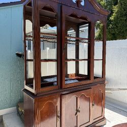 China Cabinet Mahogany Color 